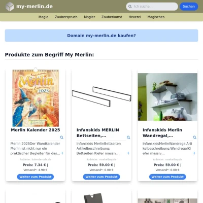 Screenshot my-merlin.de