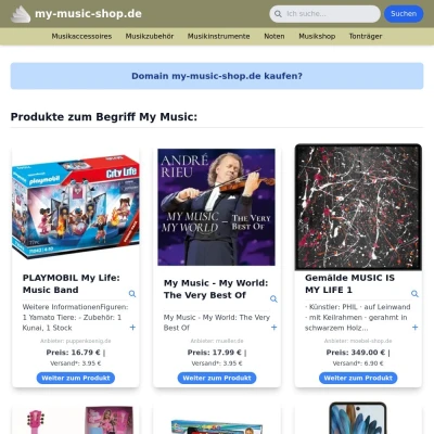 Screenshot my-music-shop.de