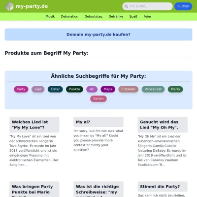 Screenshot my-party.de