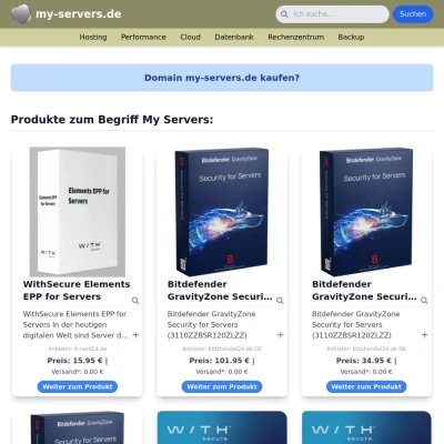 Screenshot my-servers.de