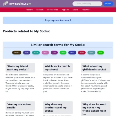 Screenshot my-socks.com