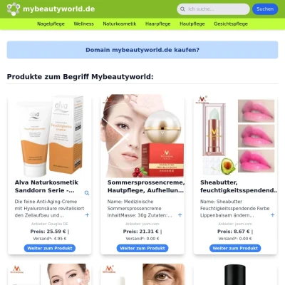 Screenshot mybeautyworld.de