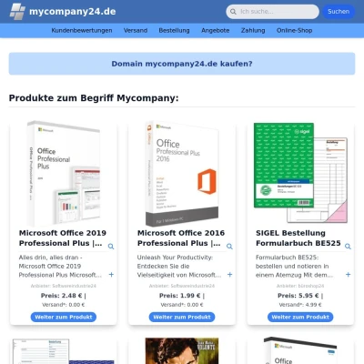 Screenshot mycompany24.de