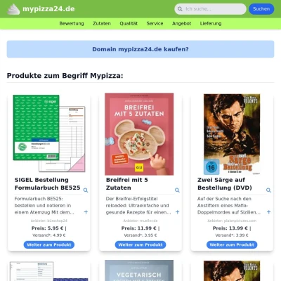 Screenshot mypizza24.de