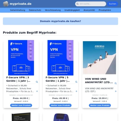 Screenshot myprivate.de