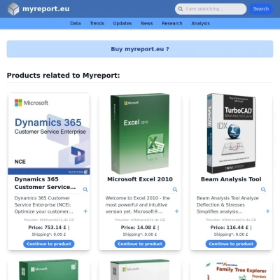 Screenshot myreport.eu