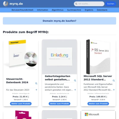 Screenshot myrq.de