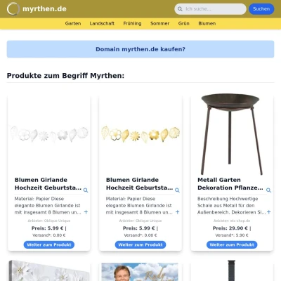 Screenshot myrthen.de