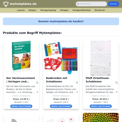 Screenshot mytemplates.de