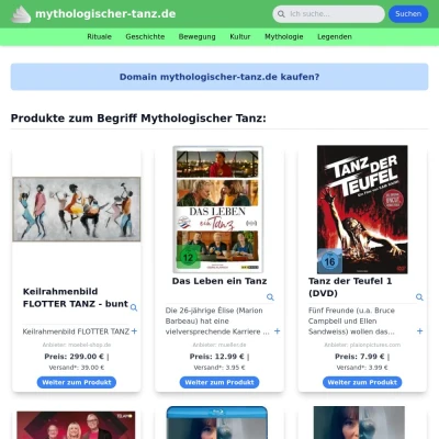 Screenshot mythologischer-tanz.de