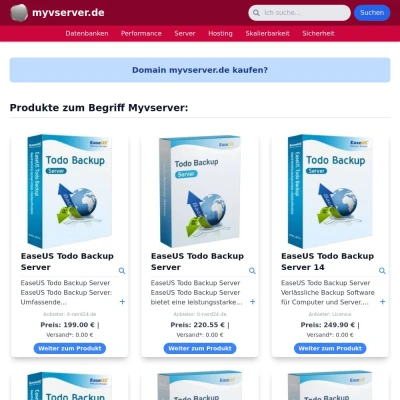 Screenshot myvserver.de