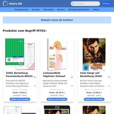 Screenshot myxs.de