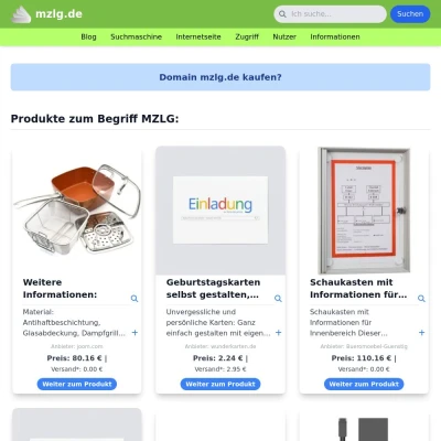 Screenshot mzlg.de
