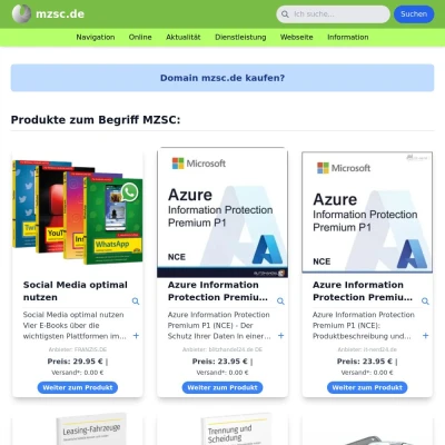Screenshot mzsc.de