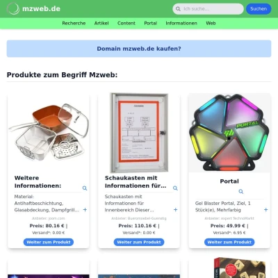 Screenshot mzweb.de
