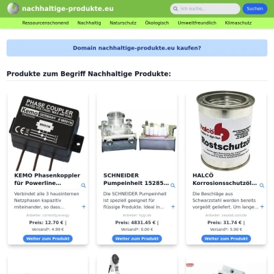 Screenshot nachhaltige-produkte.eu