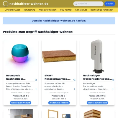 Screenshot nachhaltiger-wohnen.de
