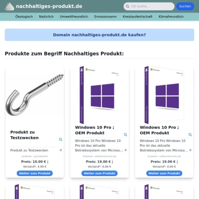 Screenshot nachhaltiges-produkt.de