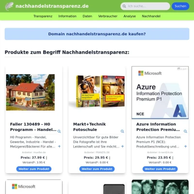 Screenshot nachhandelstransparenz.de