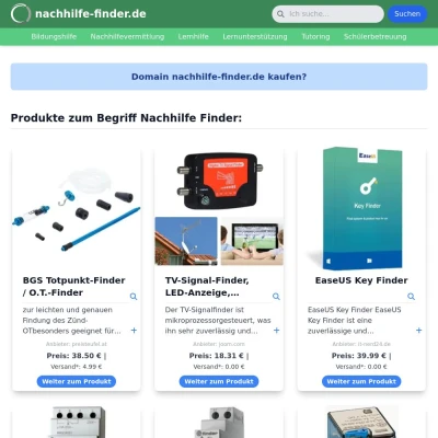 Screenshot nachhilfe-finder.de