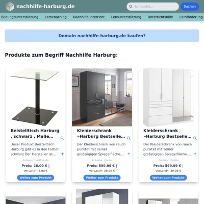 Screenshot nachhilfe-harburg.de