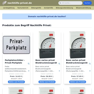 Screenshot nachhilfe-privat.de