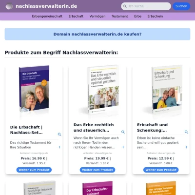 Screenshot nachlassverwalterin.de