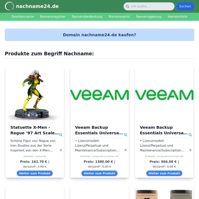 Screenshot nachname24.de