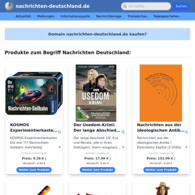 Screenshot nachrichten-deutschland.de