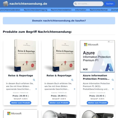 Screenshot nachrichtensendung.de