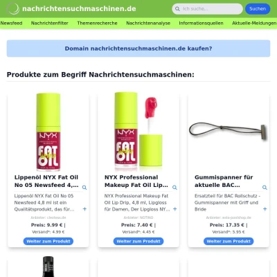 Screenshot nachrichtensuchmaschinen.de