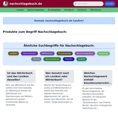 Screenshot nachschlagebuch.de