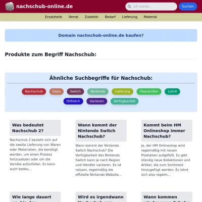 Screenshot nachschub-online.de