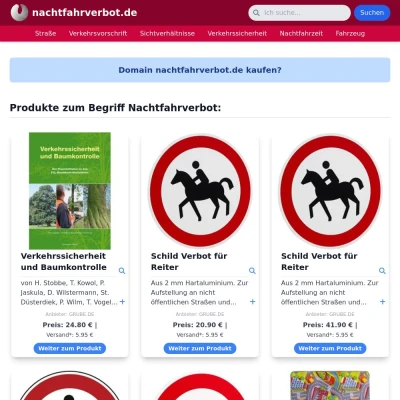 Screenshot nachtfahrverbot.de