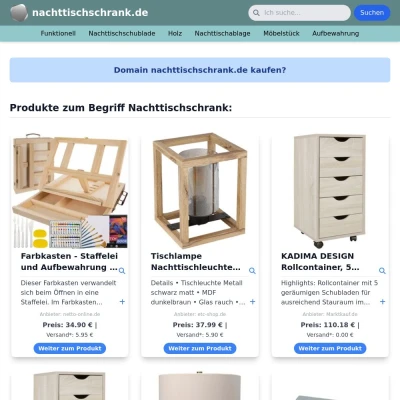 Screenshot nachttischschrank.de