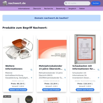 Screenshot nachwert.de