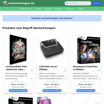 Screenshot nachwirkungen.de