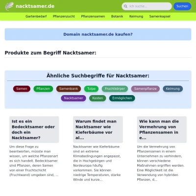 Screenshot nacktsamer.de