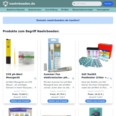 Screenshot naehrboeden.de