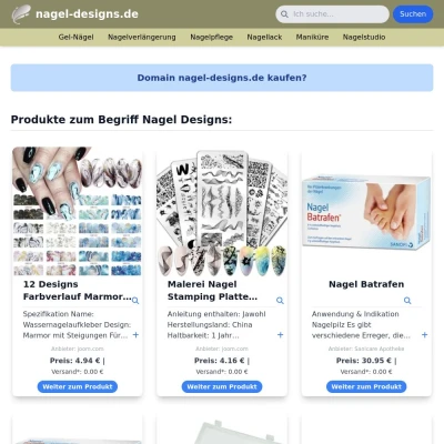 Screenshot nagel-designs.de