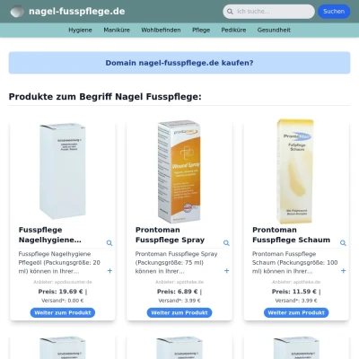 Screenshot nagel-fusspflege.de