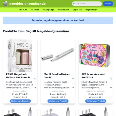 Screenshot nageldesignseminar.de