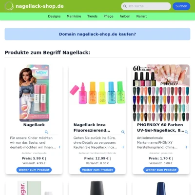 Screenshot nagellack-shop.de