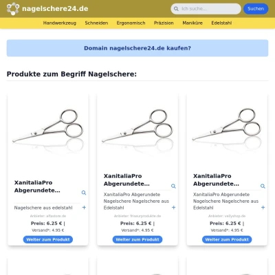 Screenshot nagelschere24.de