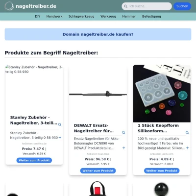 Screenshot nageltreiber.de