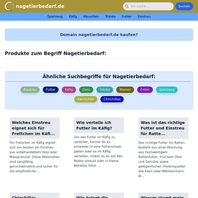 Screenshot nagetierbedarf.de