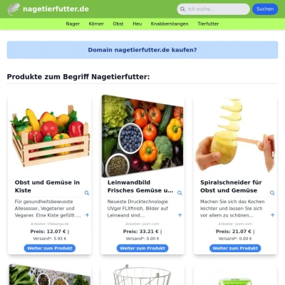 Screenshot nagetierfutter.de