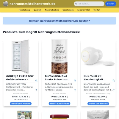 Screenshot nahrungsmittelhandwerk.de