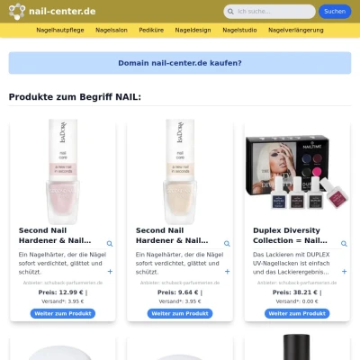Screenshot nail-center.de