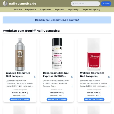 Screenshot nail-cosmetics.de